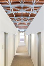 This picture shows building one, the historical building of the new Campus Derendorf of Hochschule Düsseldorf. This building includes the University Library and the Campus IT.